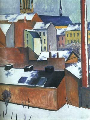 August Macke St Mary im Schnee Germany oil painting art